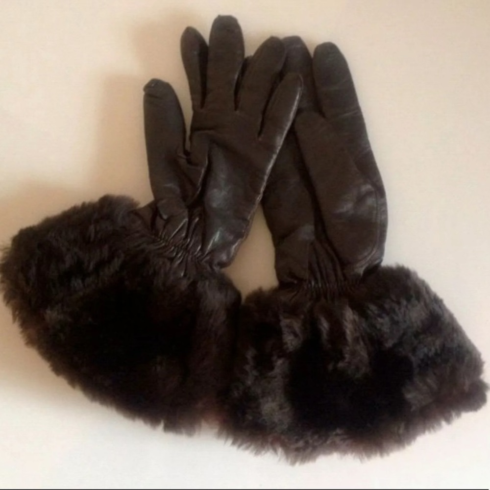 Vintage Lambskin Fur Cuff Gloves